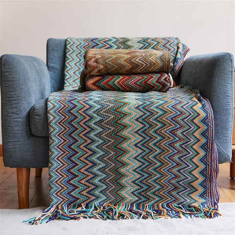 Hand Knitted Blanket with Sofa - Shaka-Sales